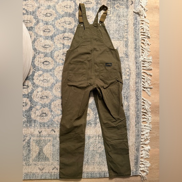 REI Trailsmith Women’s Olive Green Overalls Size 6 Pristine Condition - Picture 2 of 4